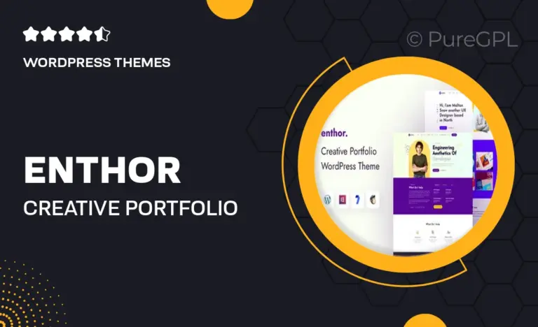 enthor creative portfolio wordpress theme