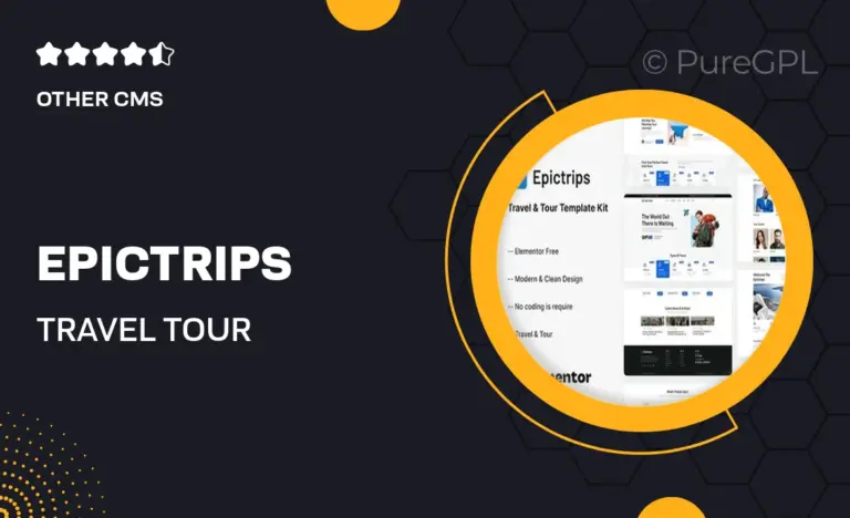 epictrips travel tour elementor template kit