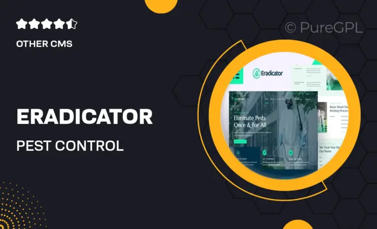 eradicator pest control services elementor pro template kit