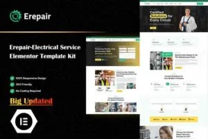 Erepair – Electrical Service Elementor Template Kit