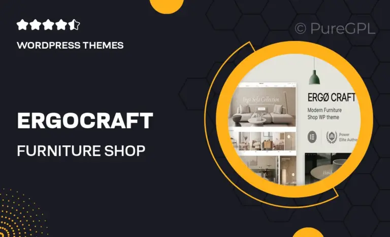 ergocraft furniture shop wordpress theme