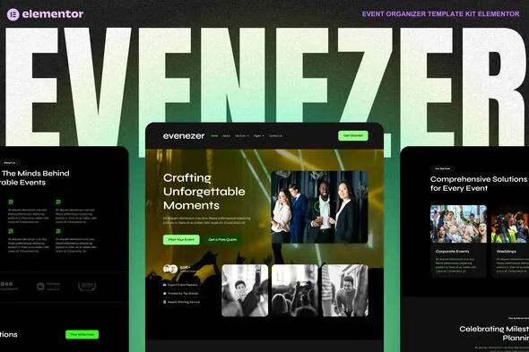 evenizer event organizer elementor template kit 1