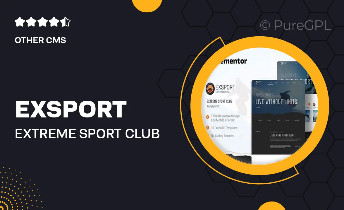 Exsport – Extreme Sport Club Elementor Template Kit