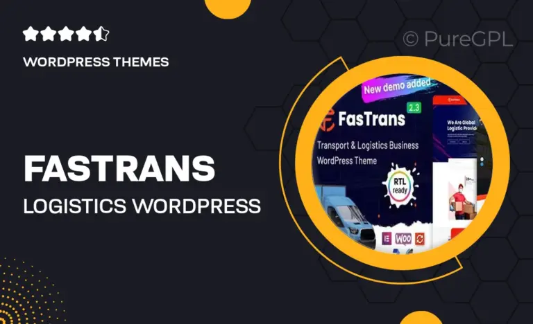 fastrans logistics wordpress theme