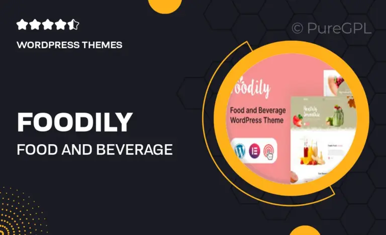 foodily food and beverage wordpress theme
