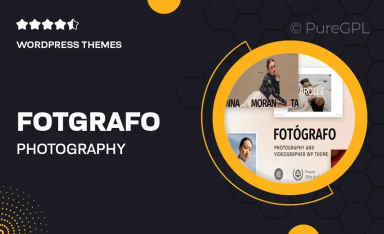 fot grafo photography videographer wordpress theme