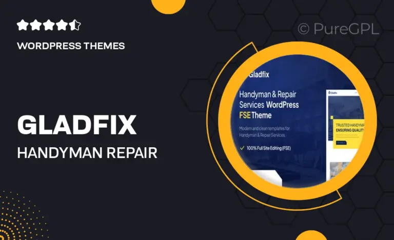 gladfix handyman repair services wordpress theme