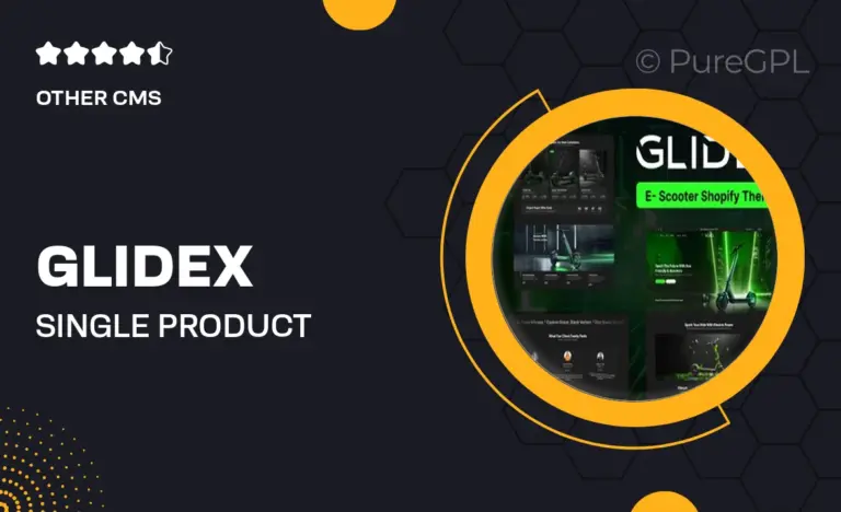 glidex single product shopify theme