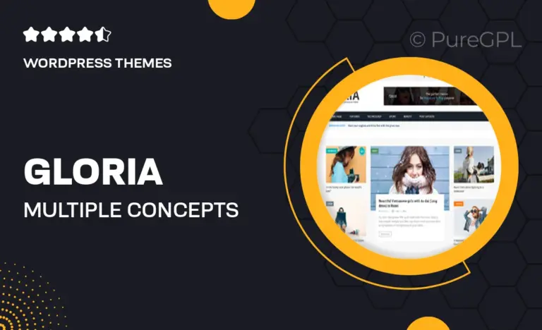 gloria multiple concepts blog magazine wordpress theme