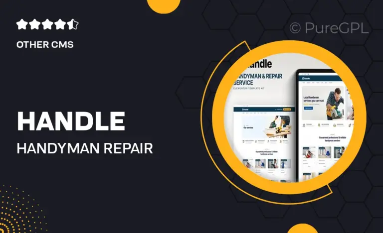 handle handyman repair service elementor template kit