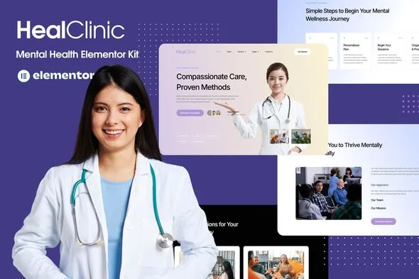 healclinic health care center elementor kit template 1