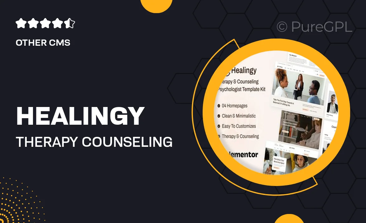 Healingy – Therapy & Counseling Psychologist Template Kit