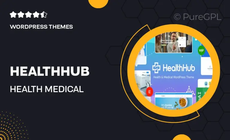 healthhub health medical wordpress theme