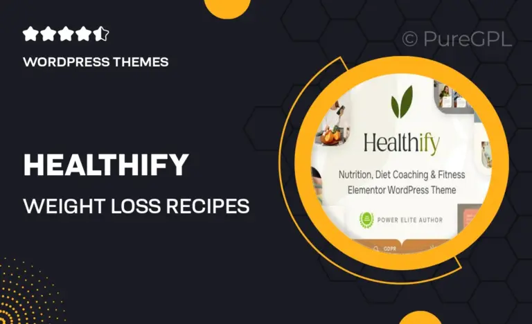 healthify weight loss recipes fitness health coaching wordpress theme