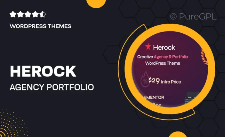 herock agency portfolio wordpress theme