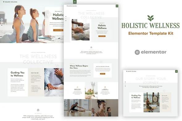 holistic welness alternative health elementor template kit 1