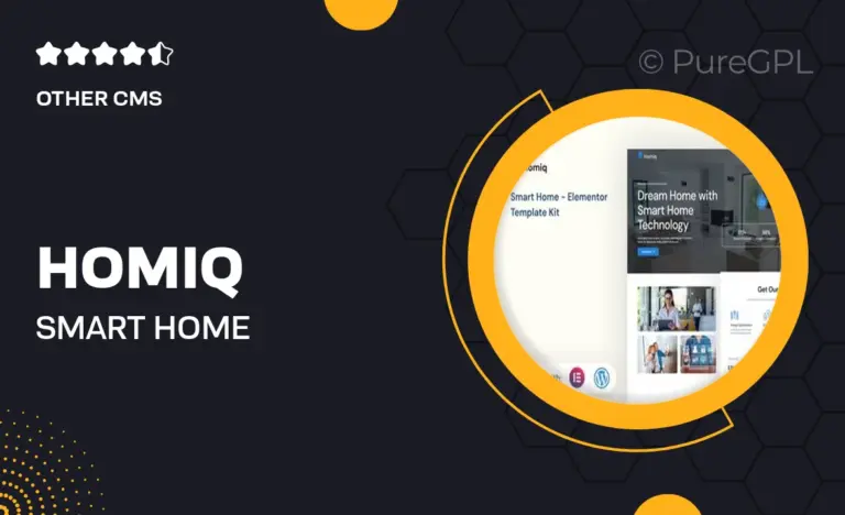 homiq smart home elementor template kit