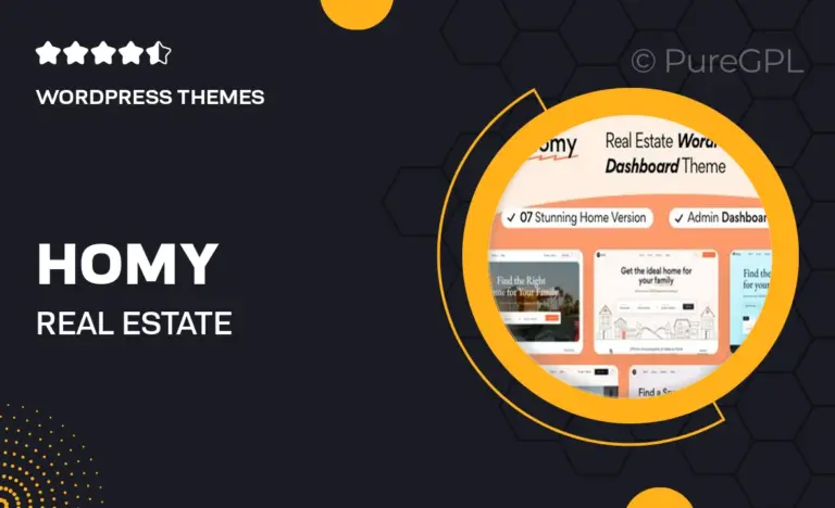 homy real estate wordpress theme