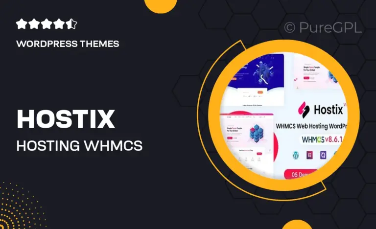 hostix hosting whmcs wordpress theme