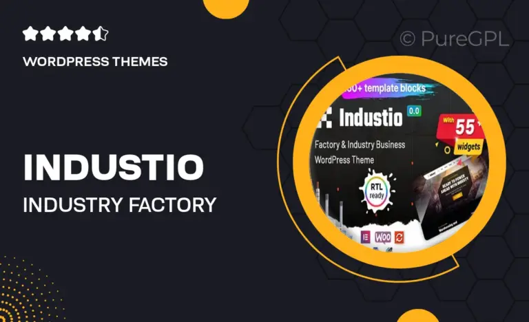 industio industry factory wordpress theme