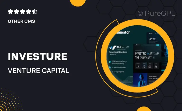 investure venture capital investment elementor template kit