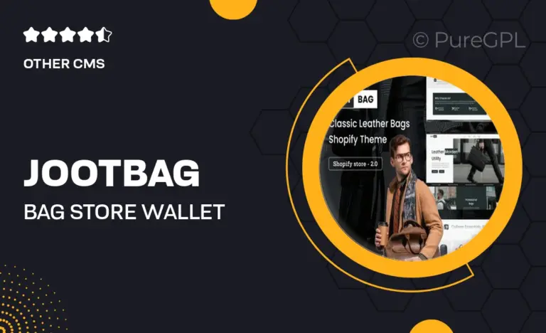 jootbag bag store wallet shop shopify theme
