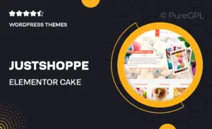Justshoppe – Elementor Cake, Bakery & Food WordPress