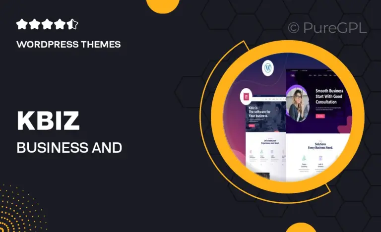 kbiz business and corporate wordpress theme