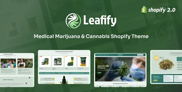 leafify shopify medical store marijuana theme 1