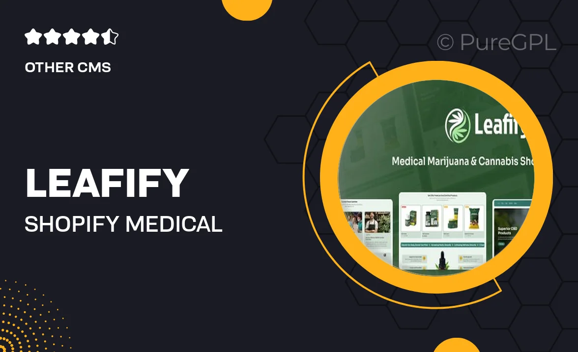 Leafify – Shopify Medical Store, Marijuana Theme