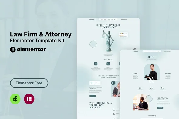 legalize law firm attorney elementor template kit 1