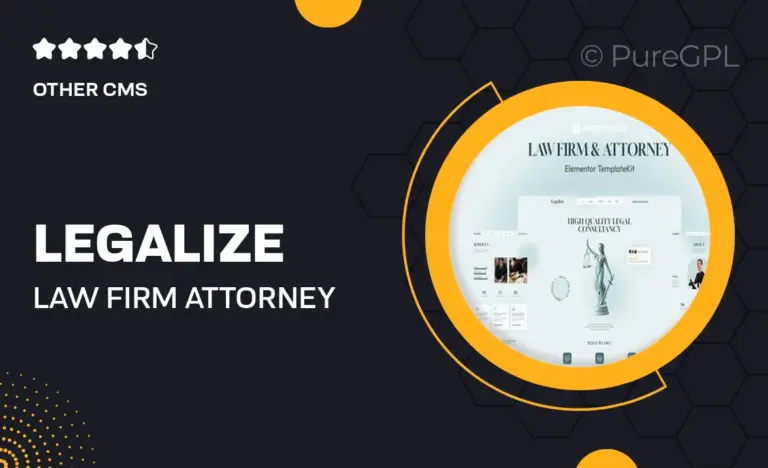 legalize law firm attorney elementor template kit