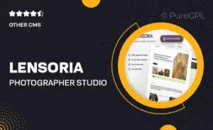 Lensoria – Photographer Studio Portfolio Elementor Template Kit