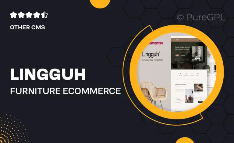 lingguh furniture ecommerce elementor template kit