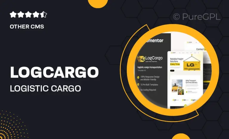 logcargo logistic cargo transportation elementor template kit