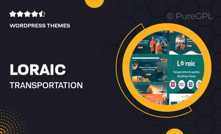 loraic transportation logistics wordpress theme