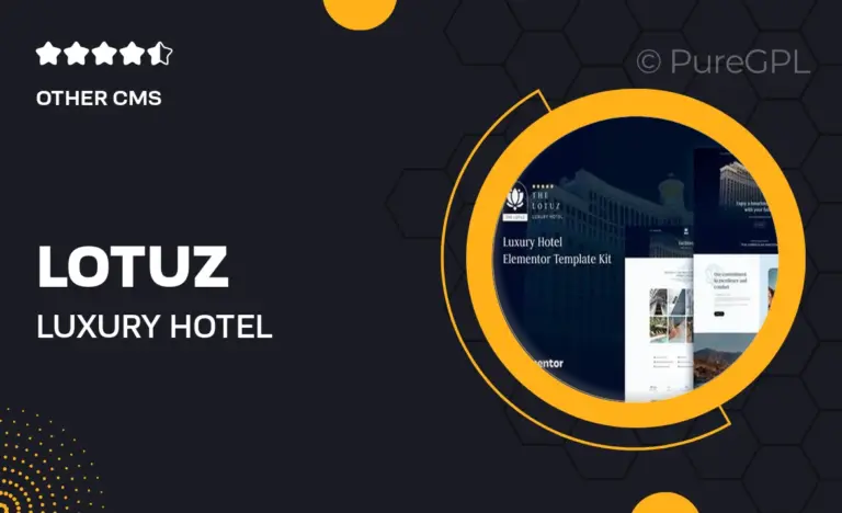 lotuz luxury hotel elementor template kit