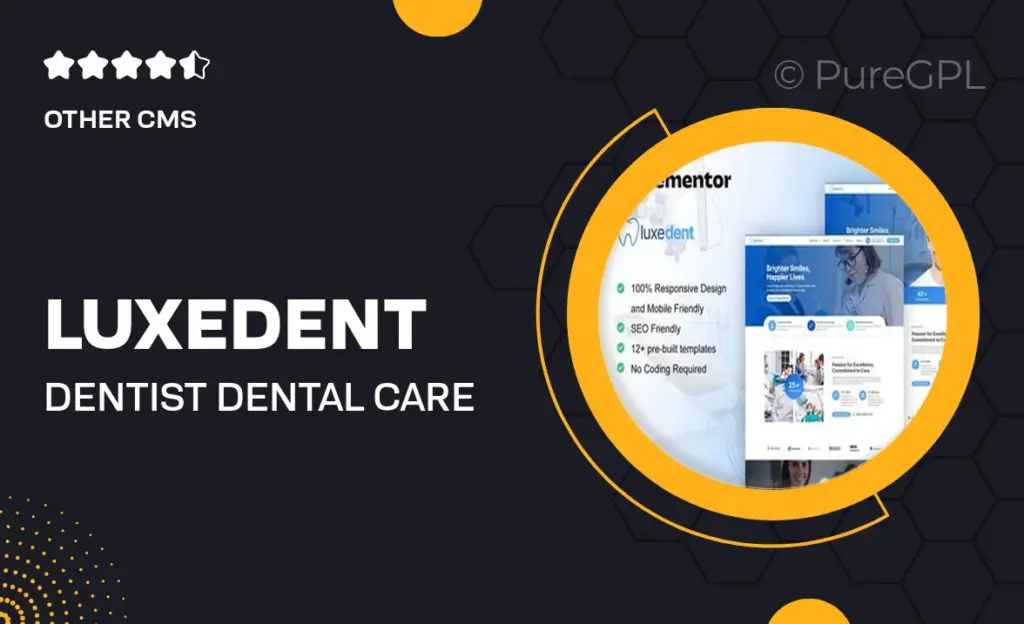 LuxeDent – Dentist & Dental Care Elementor Pro Template Kit 30 LuxeDent – Dentist & Dental Care Elementor Pro Template Kit
