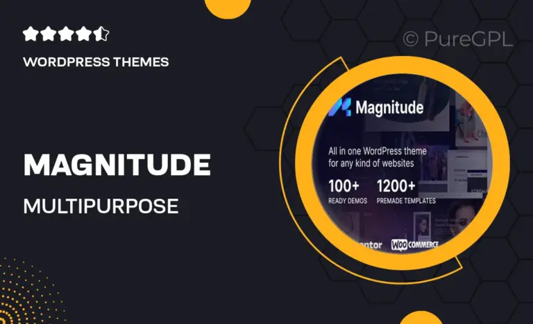 magnitude multi purpose elementor website ecommerce builder wordpress theme