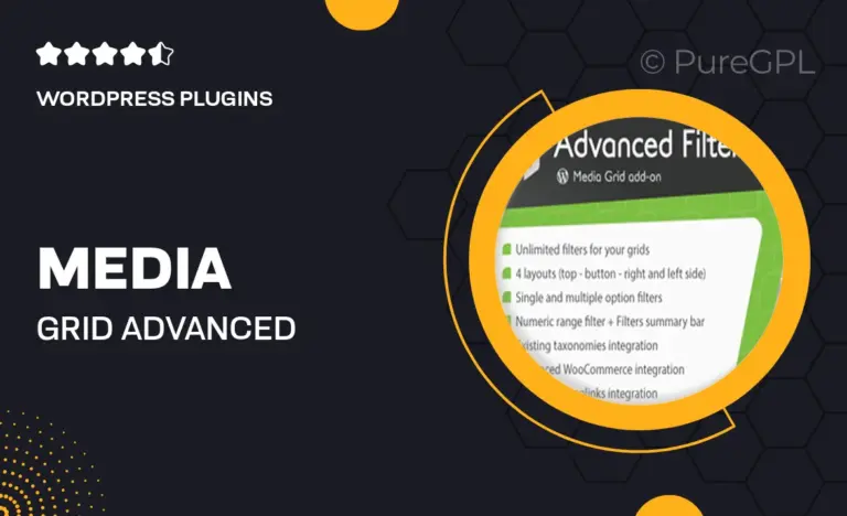 media grid advanced filters add on