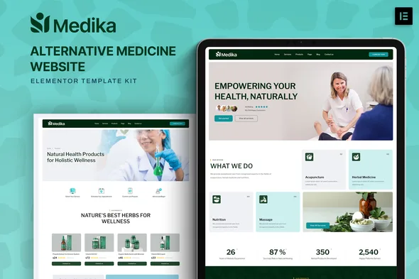 medika alternative medicine website elementor template kit 1