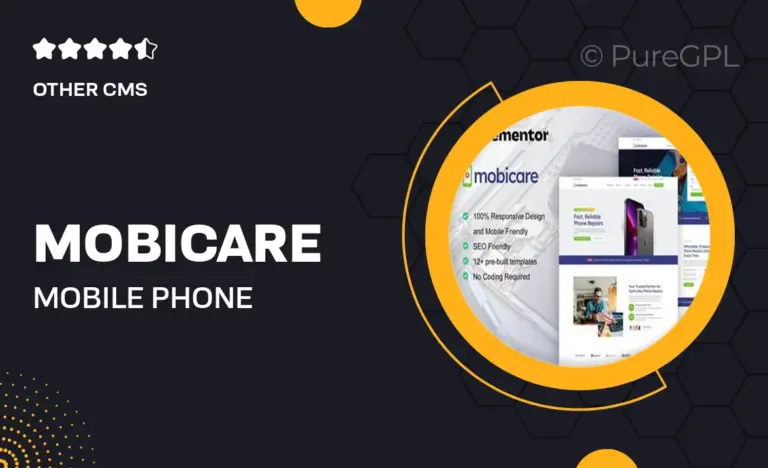 mobicare mobile phone computer repair elementor pro template kit