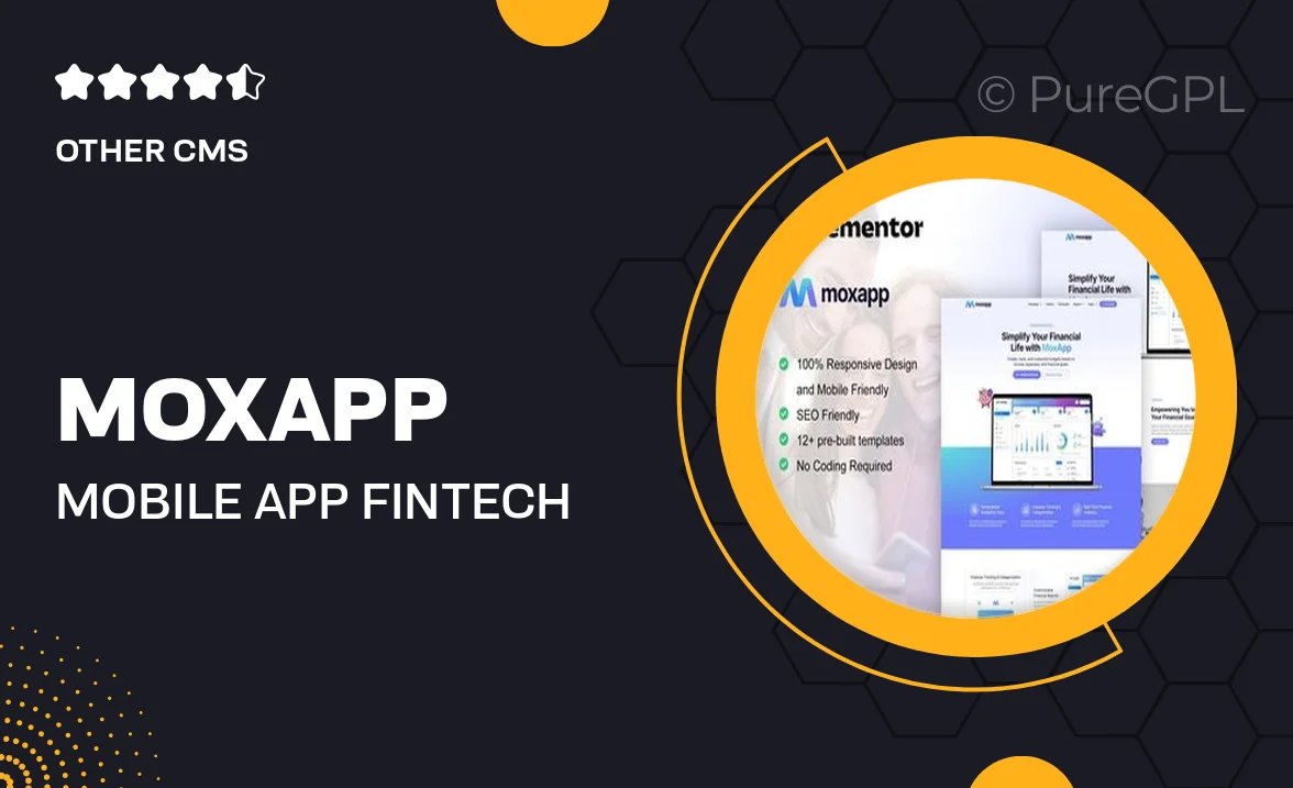 MoxApp – Mobile App & Fintech Startup Elementor Pro Template Kit