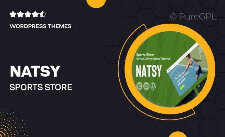 natsy sports store woocommerce theme
