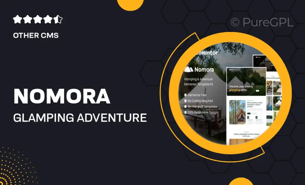 Nomora – Glamping & Adventure Elementor Template Kit 4 Nomora – Glamping & Adventure Elementor Template Kit