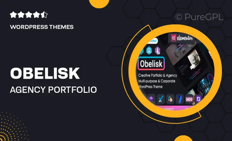 obelisk agency portfolio creative wordpress theme