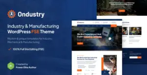 Ondustry – Industry & Manufacturing FSE WordPress Theme