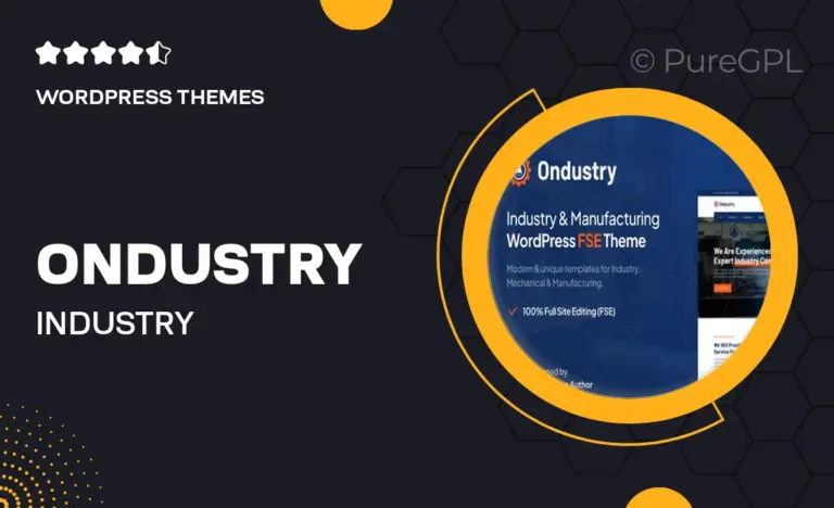 ondustry industry manufacturing fse wordpress theme