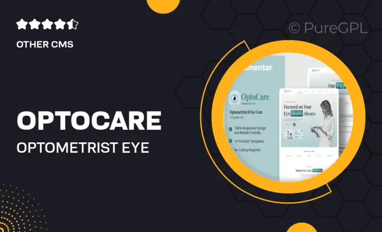optocare optometrist eye care elementor template kit
