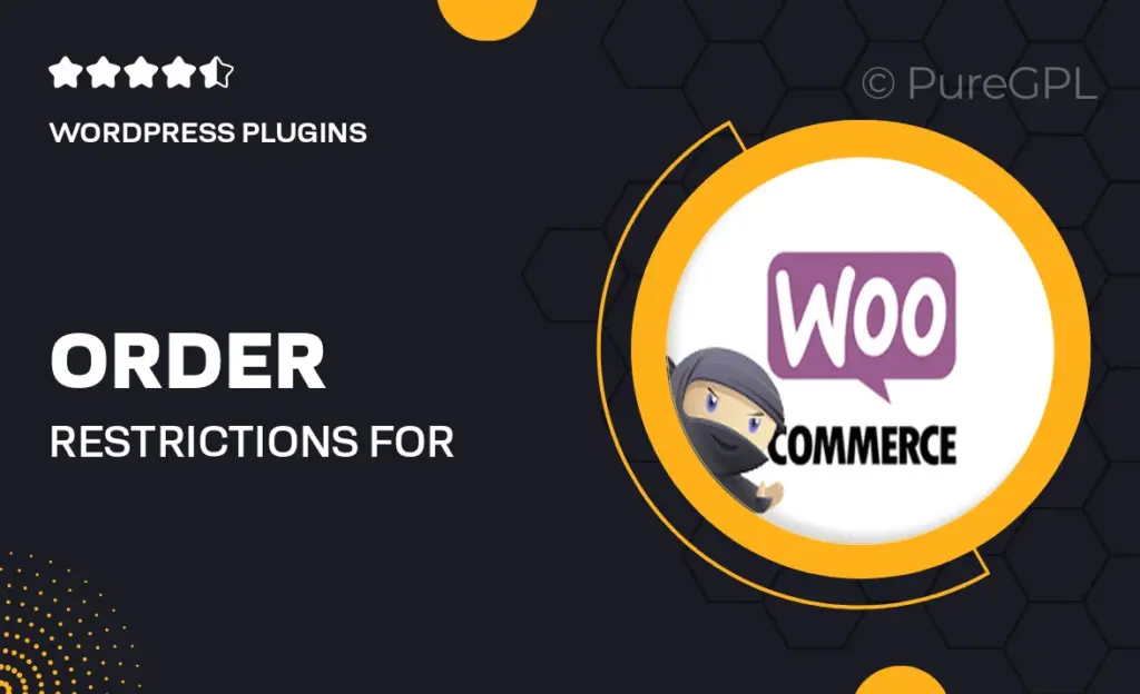 Order Restrictions for WooCommerce 8 Order Restrictions for WooCommerce